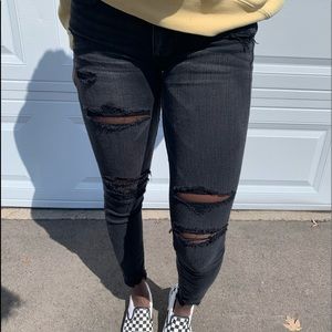 AE black ripped jeans